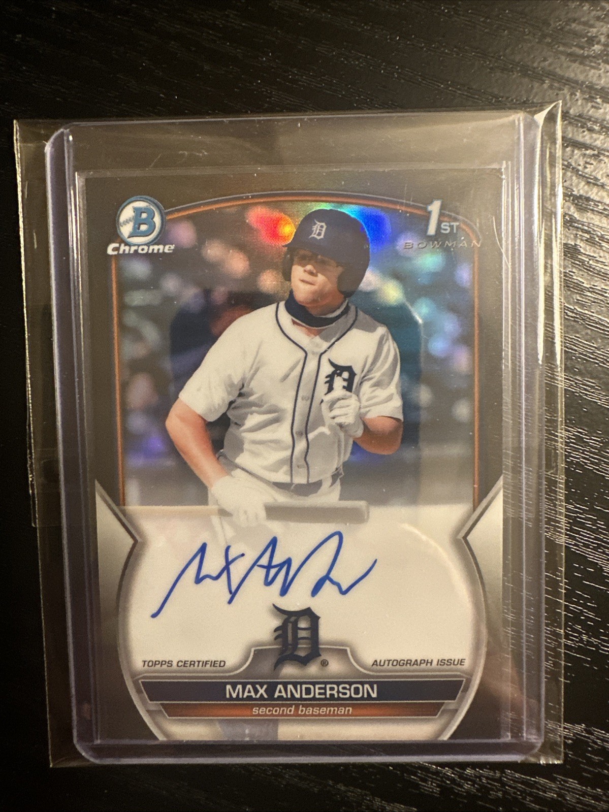 2023 1st Bowman Chrome Max Anderson Black Refractor Auto /75