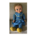 Mattel Mrs. Beasley Doll 1967 Family Affair Soft Body Blue Polka Dot Outfit