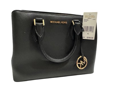 MICHAEL KORS SHEILA MEDIUM TRIPLE COMPARTMENT SATCHEL SHOULDER BAG MK BLACK GOLD