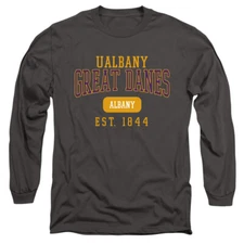 UAlbany Adult Long Sleeve T-Shirt Great Danes Founded Date, Charcoal, S-3XL