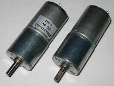 2 X 70 RPM 6 VDC Gearhead Hobby Motor - 750 g-cm Torque - Low Current - 3 to 6 V