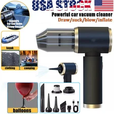 Mini Portable 4 in 1 Upgrade Car Vacuum Cleaner Air Blower Handheld Rechargeable