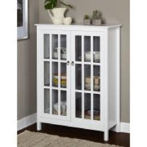 White China Cabinet With Gl Doors Zef Jam Tall 50 Curio China Display Storage Cabinet Buffet Gl Doors 3