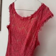 Ladies Betsy & Adam coral pink maxi formal wedding cocktail dress. uk 8-10