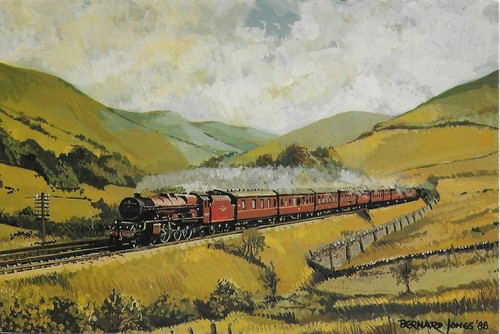 Railway Postcard LMS 6203 Princess Margaret Rose Lune Valley MA Arts Bernd Jones - Foto 1 di 2