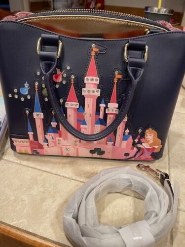 🚦Loungefly Disney Sleeping Beauty Castle Handbag - Exclusive - New! free wallet