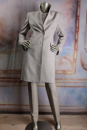 $3990 New with tag AKRIS Beige Sabbia Pin Stripe Coat Jacket 6 36 - Picture 3 of 7