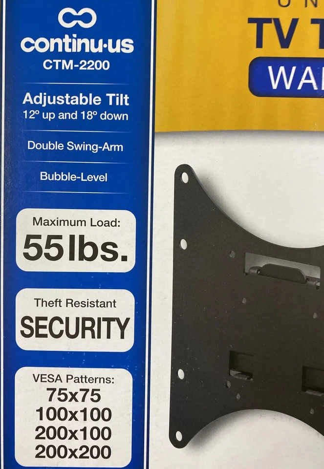 Heavy Duty Commercial Extension Monitor TV Mount CTM-2200 Compact Swivel Tilt - Image 3 of 4