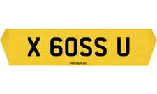 X 60SS U "BOSS YOU" -  PRIVATE REGISTRATION PLATE