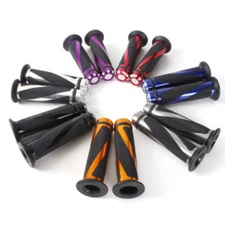 MOTORCYCLE SOFT RUBBER GEL 7/8" HAND GRIPS BAR END FOR HONDA SUZUKI SPORTS BIKES