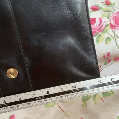 ROWALLAN Black Leather Handbag smart structured, adjustable shoulder strap - Picture 8 of 11