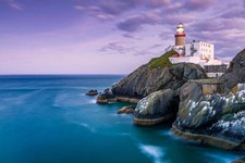 Landscape peter krocka lighthouse ireland sky water Custom Gaming Mat Desk