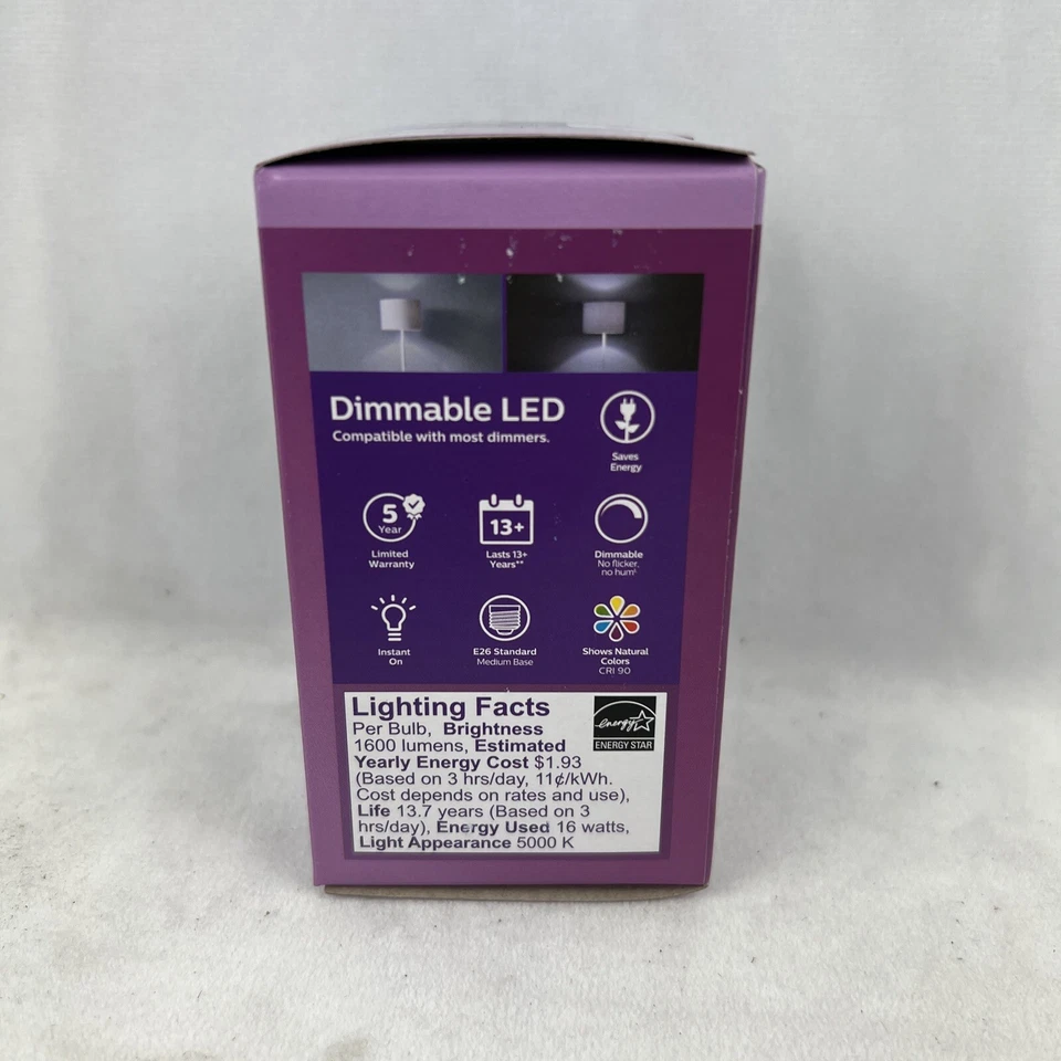 Philips Lighting 16A19/Per/950/P/E26/Dim 6/1Fb T20 Led Bulb,16W Case of 6 - Image 3 of 4