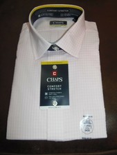 CHAPS - MEN - DRESS SHIRT - PINK - SIZE 17 (34-35) (CL-A-1-85)