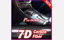 2025 7D High Gloss Reflective Black Carbon Fiber Vinyl Wrap Bubble Free 2' x 5'
