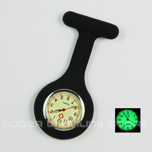 Nurse Watch FOB Silicone Pocket Watch for Pouch Bag Wallet Luminous Colour Face - Picture 26 of 30