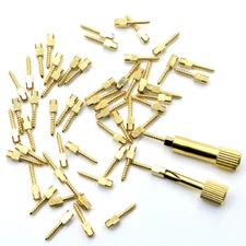 30 Pcs Dental Screw Post 24K Gold Plated Conical Refills S/M/L/XL For Root Canal