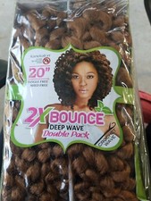 Riah natural brand 2x bounce deep wave. Crochet wave Double pack New Sealed 20"