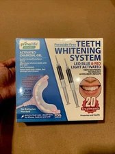 Primal Life Organics Real White Teeth Whitening System Red blue LED light Seal