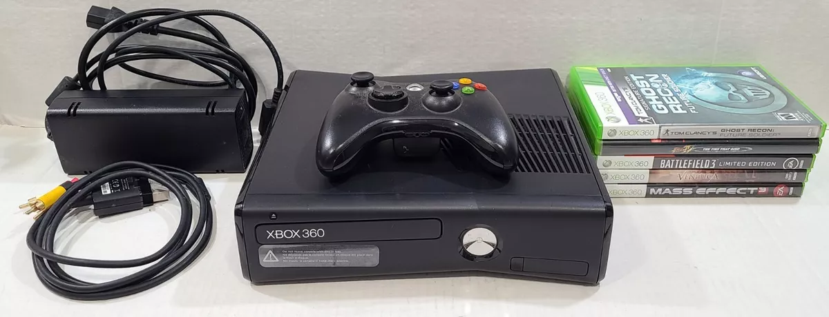 Xbox 360 S Console Model 1439 W/Controller & Cords - FREE SHIPPING