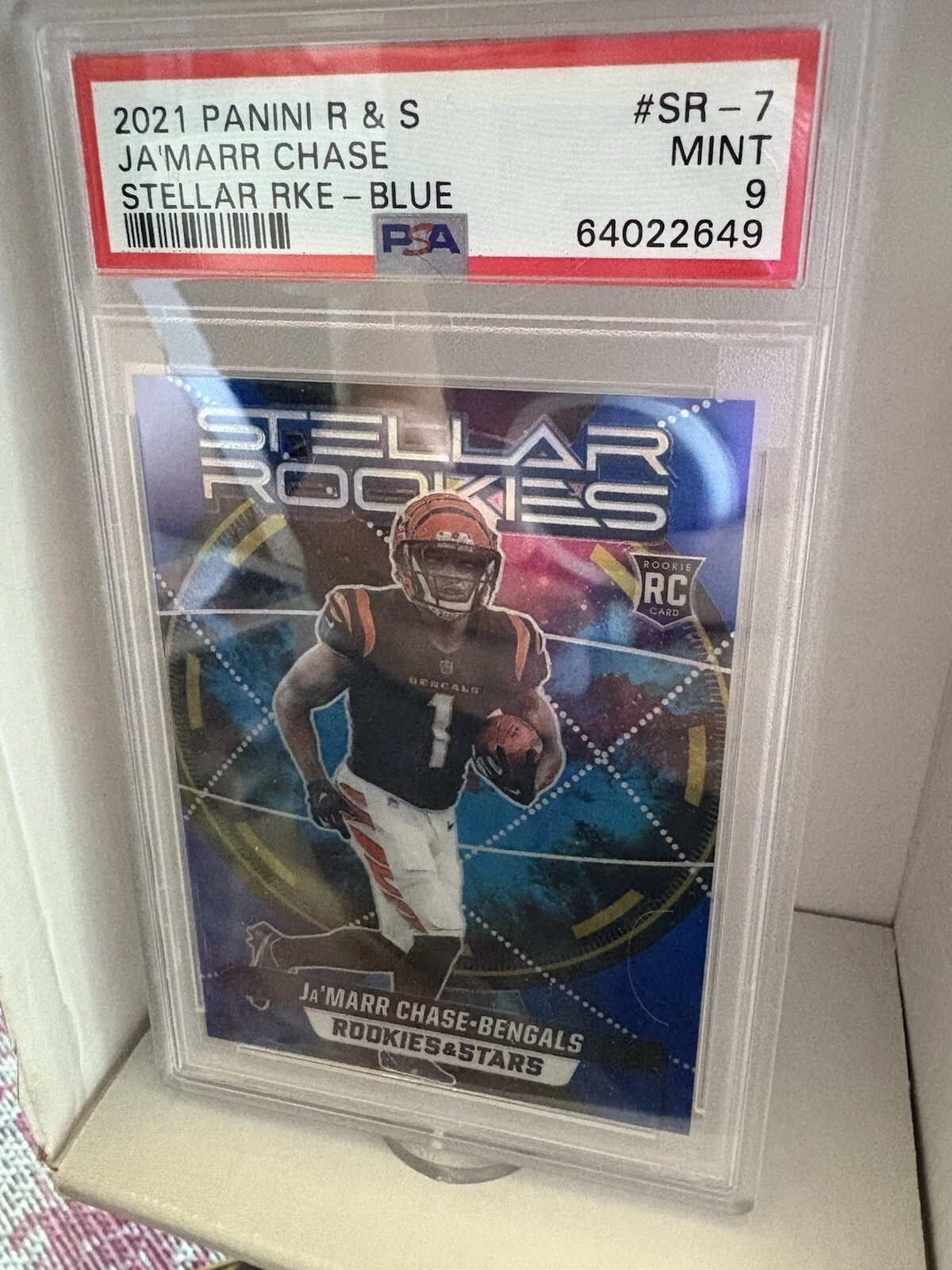 JaMarr Chase Panini Rookies & Stars Stellar Rookies #SR7 Blue