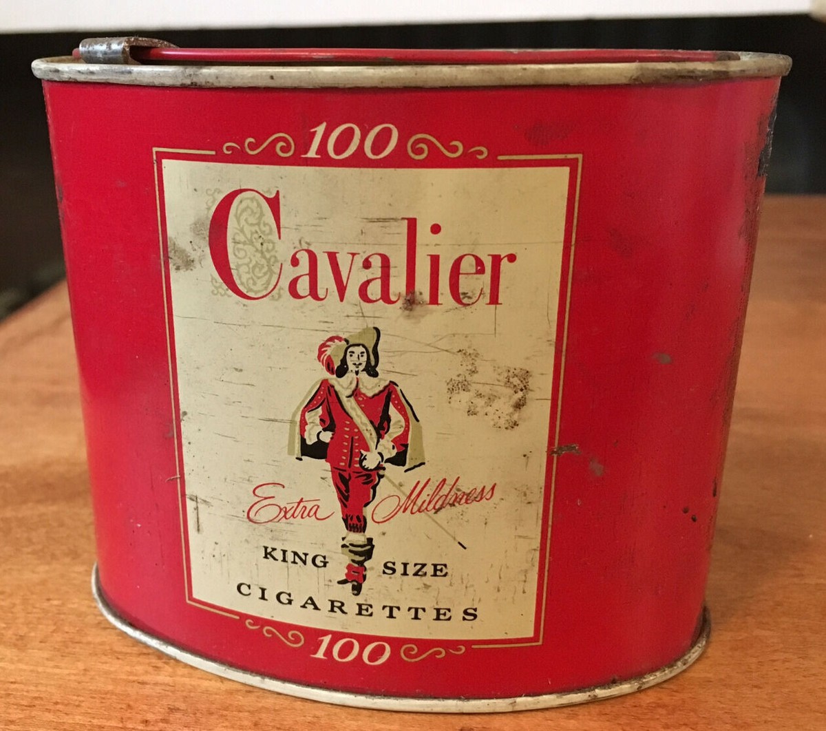 Vintage Cavalier Extra Mildness King Size RJ Reynolds Cigarette Tobacco Tin