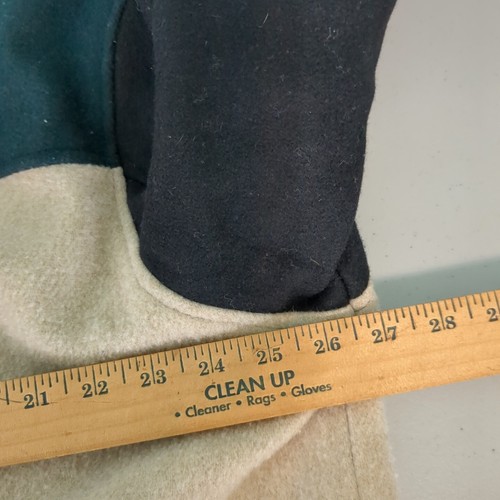 Herman Kay Color Block lana sherpa orlo cappotto giacca 18-20 vintage - Foto 4 di 6