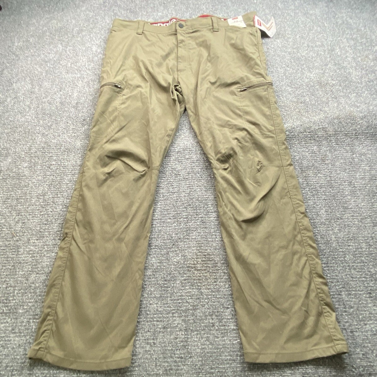 Wrangler Pants Men 42x30 Performance Cargo Khaki Green Flex