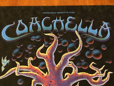 Emek Coachella poster 2008 Black Velvet Variant Avett Welker phish