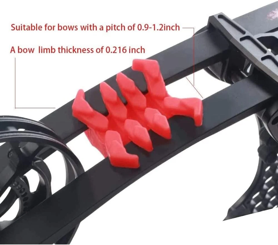 Amortiguadores de extremidades de arco para amortiguadores de extremidades de ballesta compuesto tiro con arco rojo dividido Foto 4 de 4