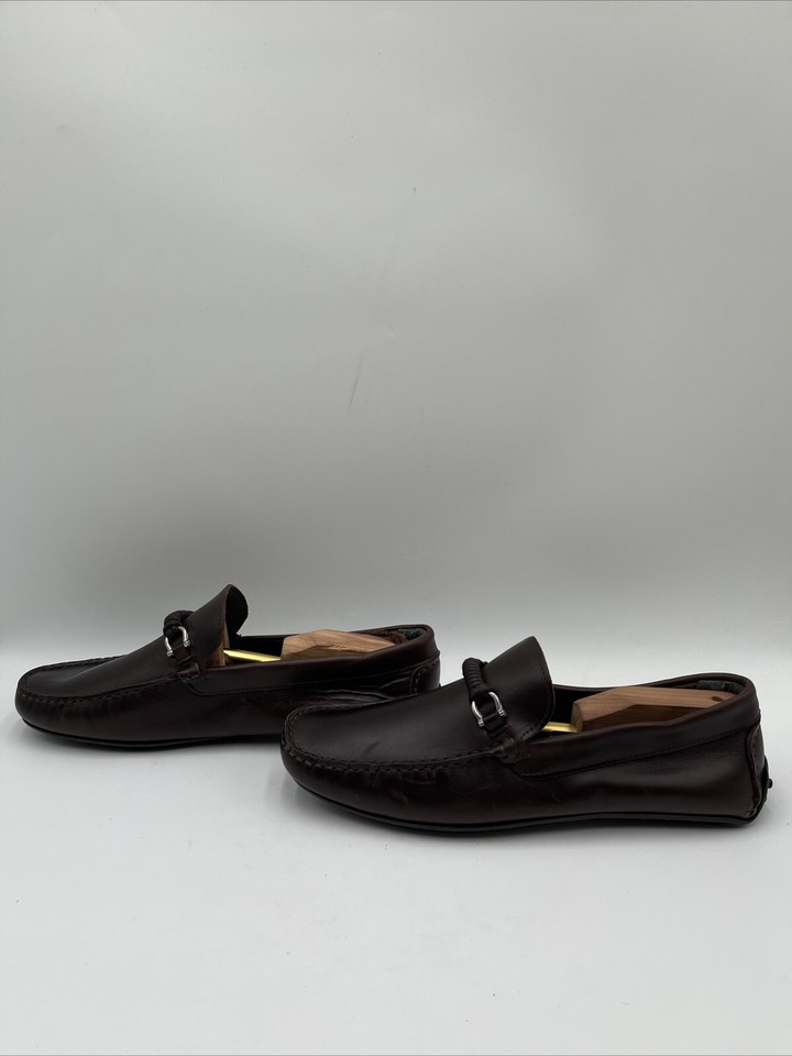 Mocassins Bruno Magli En Cuir Noir Pour Homme - Taille 12M, Occasion, Style Classique
