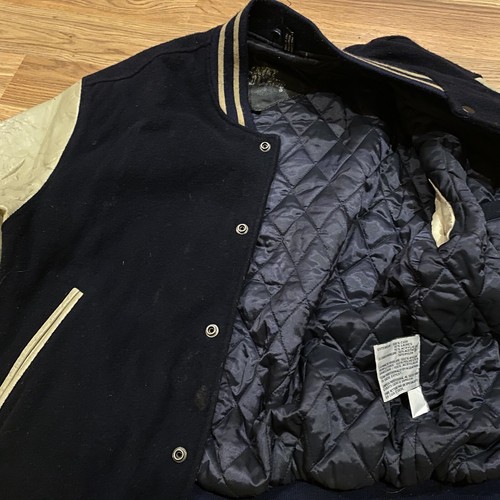 Vintage Planet Hollywood Orlando Varsity Bomber Jacket Wool Leather Size Small - Picture 11 of 15