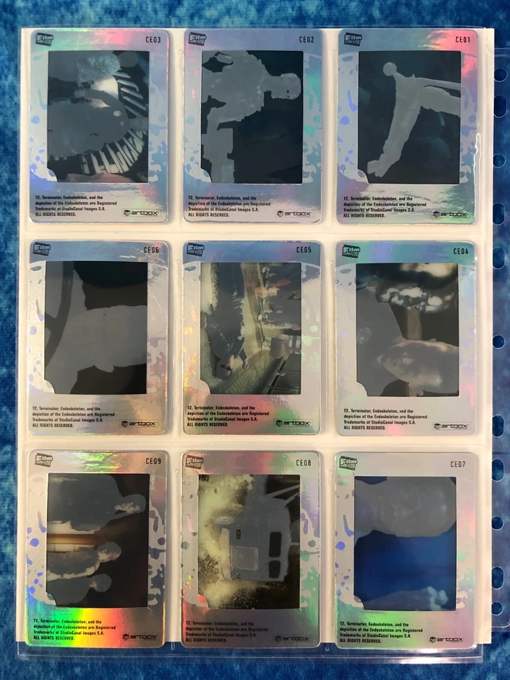 Terminator 2 FilmCardz Bonus CyberEtch FilmCardz Complete Chase Set Artbox 2003 - Image 3 of 4