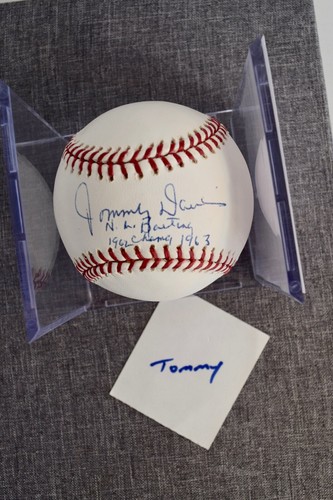 Tommy Davis Autograph w inscription"NL Batting Champ 1962-63" Signed Baseball - Picture 8 of 9