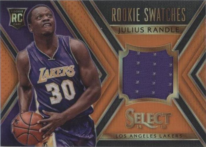2014-15 Panini Select - Rookie Swatches Julius Randle #19 Orange Prizm ...