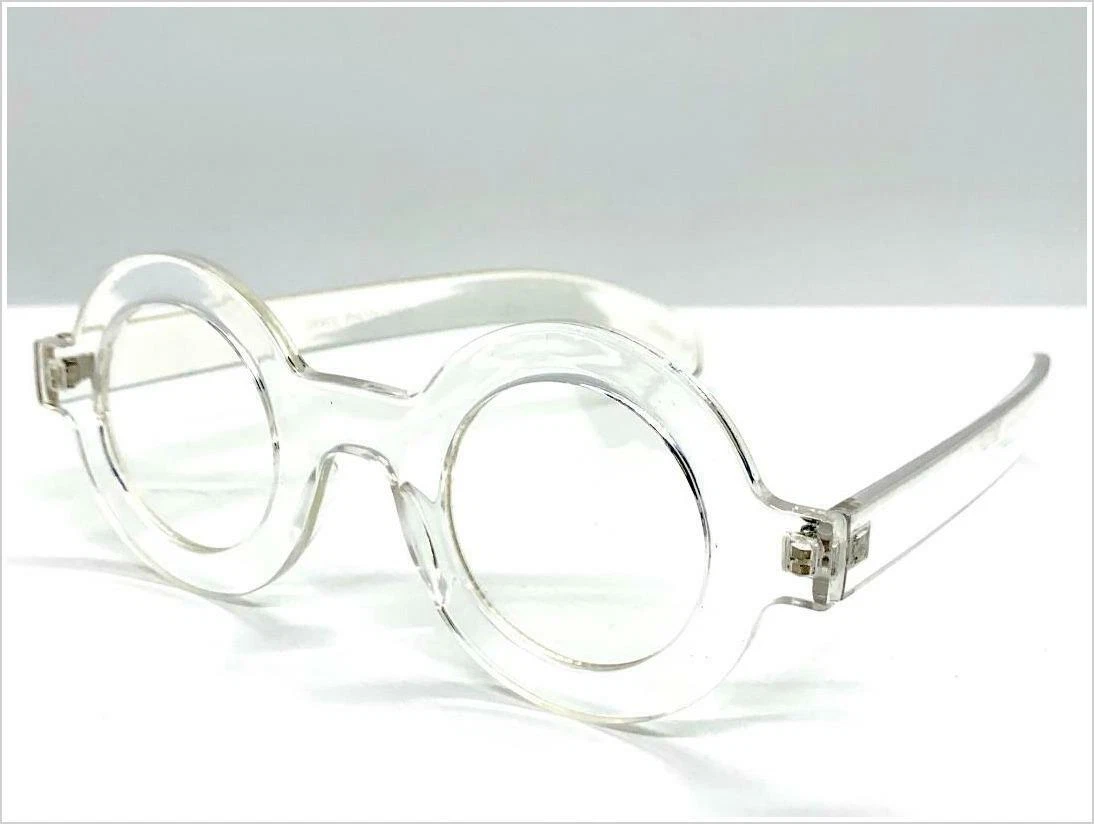 Clear frame sales glasses ebay