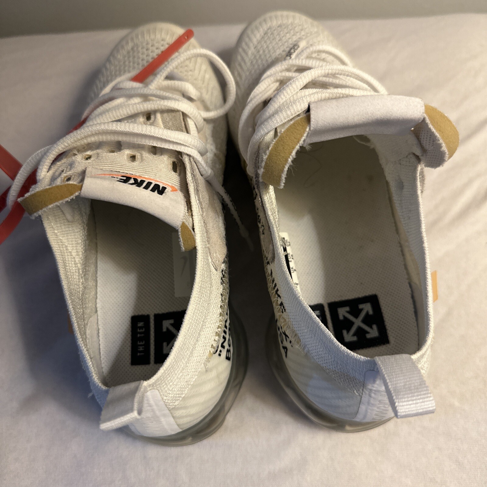 OFF WHITE X NIKE Taglia 7 Nike Air VaporMax x BIANCO SPORCO parte 2 2018 AA3831 100