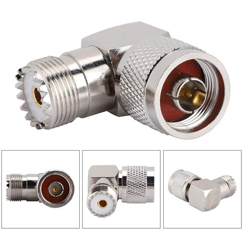 2pcs. Connector Adapter Ad Winkel Art N Männchen A SO239 Weiblich PL259 Uhf - Zdjęcie 4 z 7