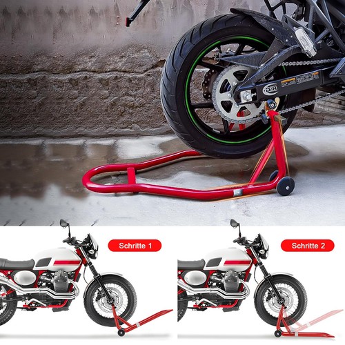 SET soporte moto trasero y delantero soporte de montaje soporte de transporte universal - Imagen 3 de 10