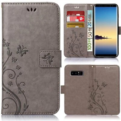 NUMIA Handy Tasche für Samsung Galaxy S10 Schutz Hülle Blumen Flip Case Wallet Etui