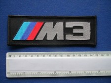BMW  ' M3 ' logo Cloth Badge/Patch,For your Jacket, Overalls etc ,Sew or Iron on