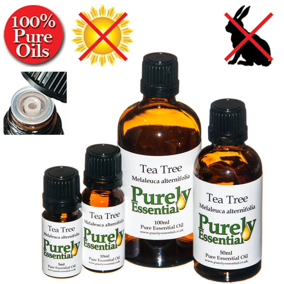 Tea Tree Essential Oil 5ml 10ml 50ml 100ml Pure & Natural, Purely Essential