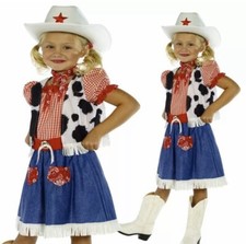 Girls Cowgirl Jessie Fancy Dress Costume 7-9 Years Western Wild West Childs