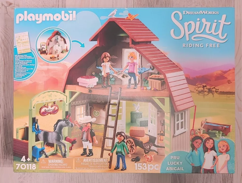 At the Farm with Lucky Pru and Abigail Spirit Riding Free Playmobil  Playsets 