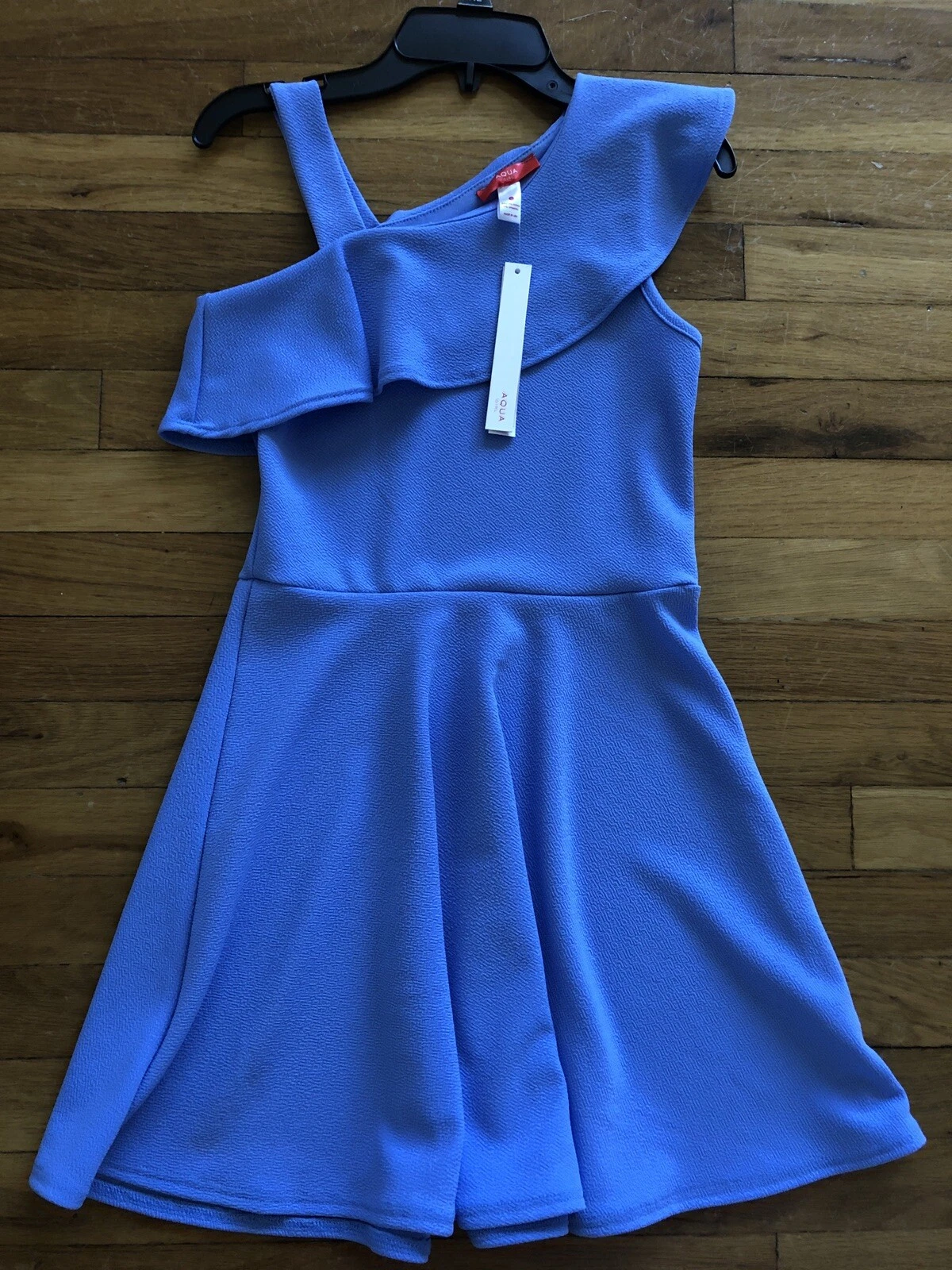 Aqua Blue Girl Dress Size L 14 Years Made In USA Light Blue