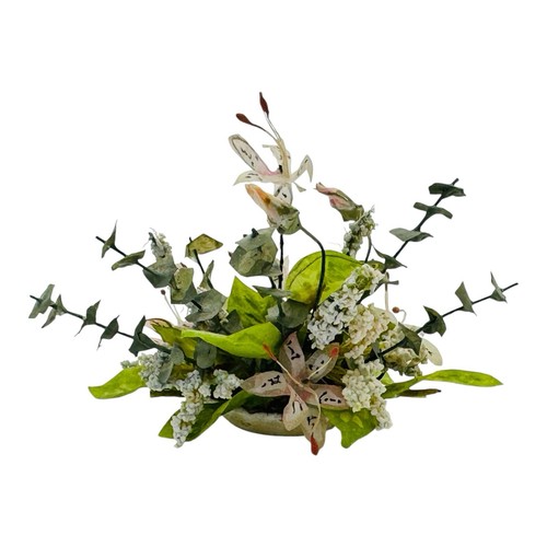 Artisan Miniature Dollhouse Lily Eucalyptus Flower Arrangement RARE - Picture 9 of 11