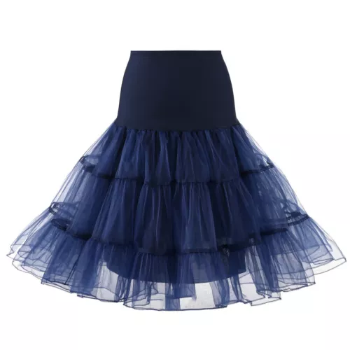 New 26" Retro Net Underskirt 50s Swing wedding Petticoat Rockabilly Tutu Skirt J - Picture 22 of 48