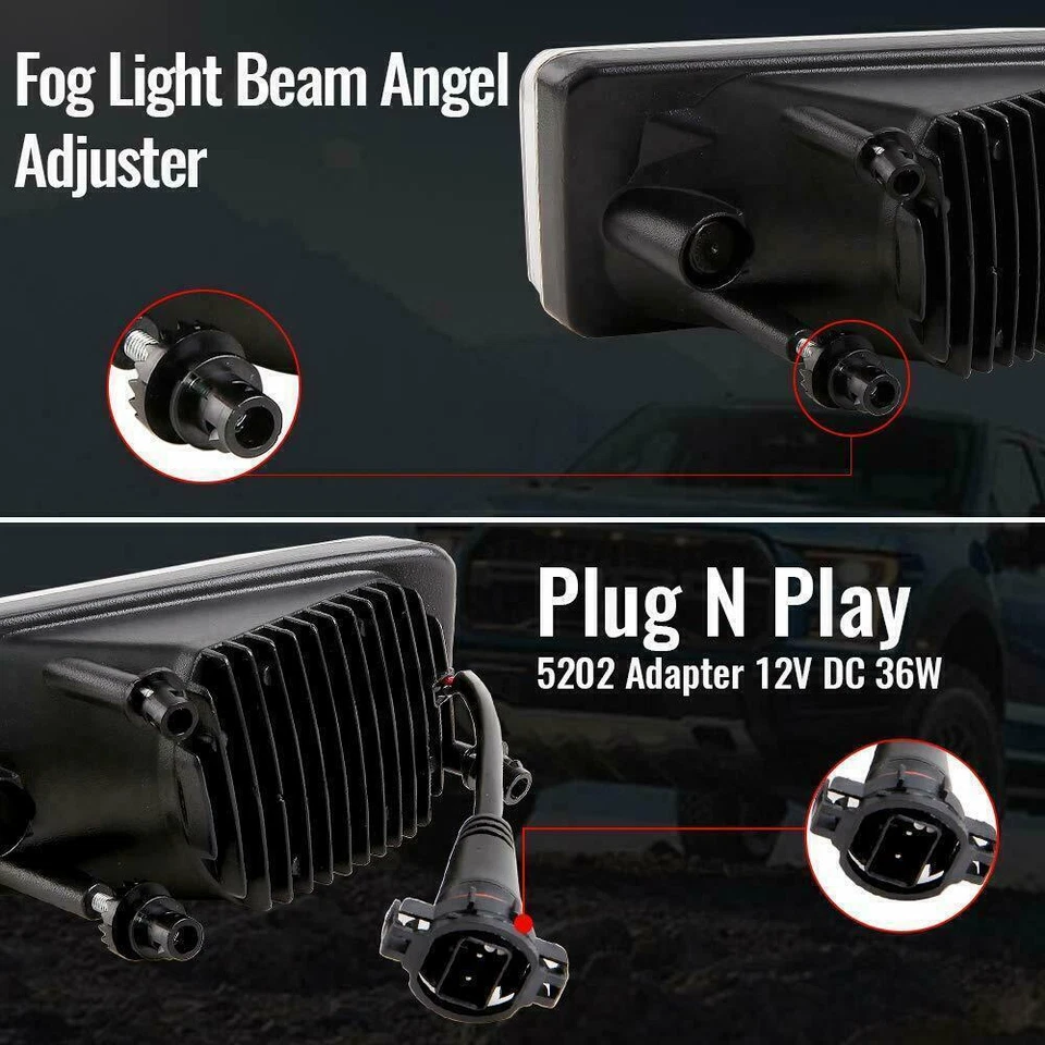 Luces antiniebla LED luces de parachoques de conducción para Chevy Silverado 2500HD 3500HD 2007-2014  Foto 3 de 4