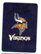TED PROVOST MINNESOTA VIKINGS OHIO STATE AUTOGRAPHED PLAYING CARD HARD TO SEE