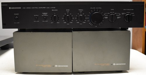 Kenwood L-07C II High Speed Control Amplifier & Pair of L-07M Mono Block Amps